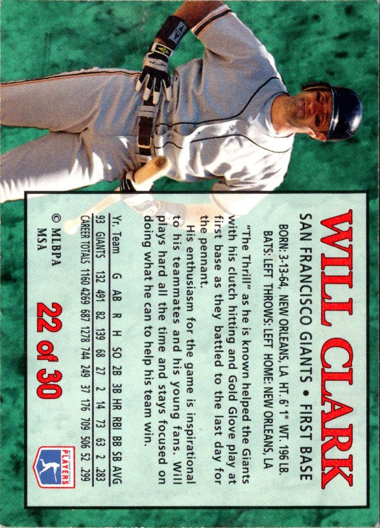 1994 Post Cereal Will Clark