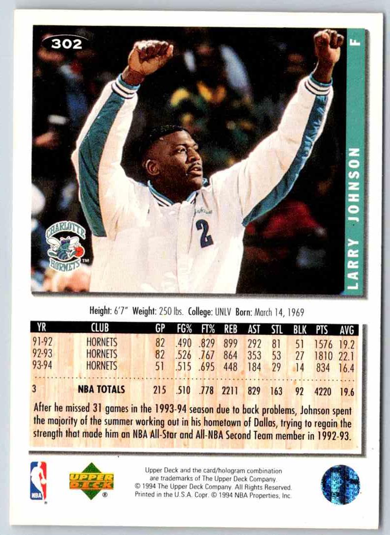 1994 Upper Deck Larry Johnson