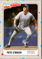 1988 Fleer Star Stickers Pete O'Brien #67