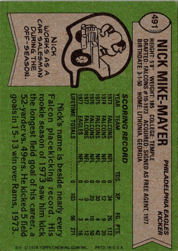 1978 Topps Nick Mike-Mayer