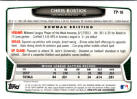 2013 Bowman Draft Picks & Prospects Chrome Top Chris Bostick #TP-16