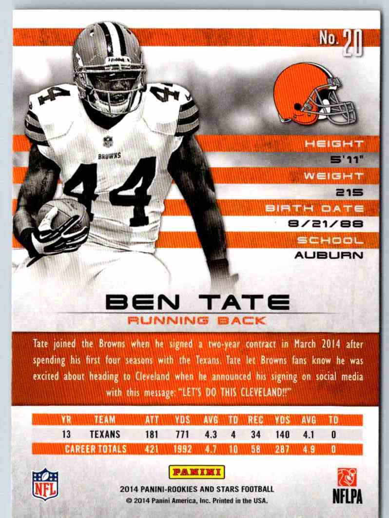 2014 Panini Rookies And Stars Ben Tate