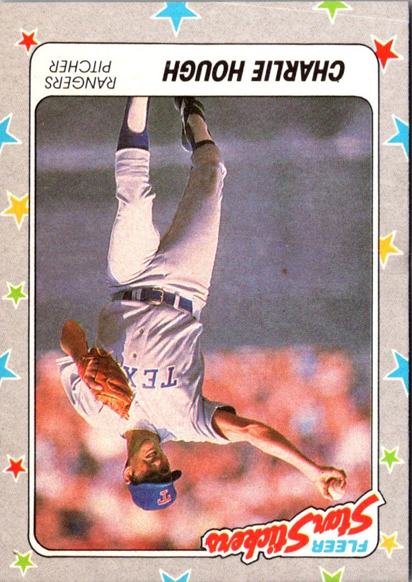 1988 Fleer Star Stickers Charlie Hough #64