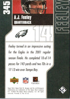 2002 Upper Deck XL A.J. Feeley #345