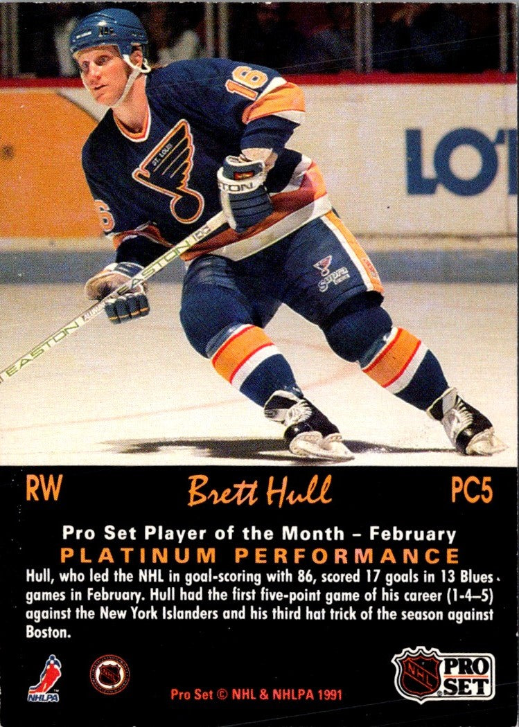 1991 Pro Set Platinum Collectibles Brett Hull