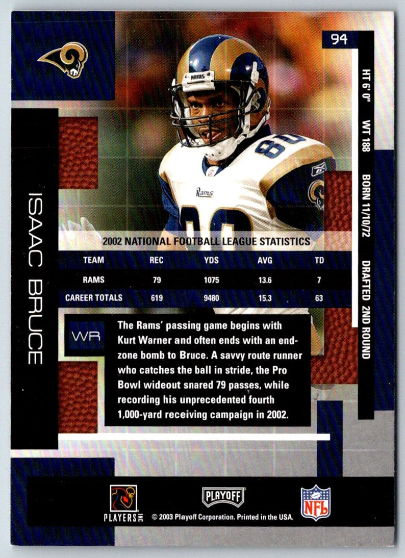 2003 Playoff Absolute Memorabilia Isaac Bruce
