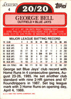 1989 Topps Ames 20/20 Club George Bell #4