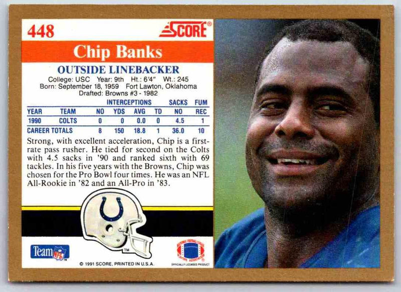 1991 Score Chip Banks