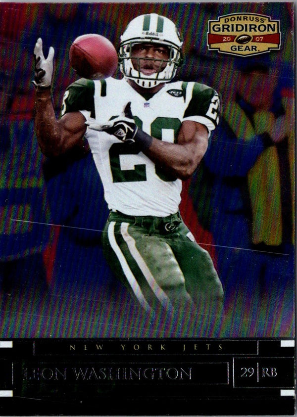 2007 Donruss Gridiron Gear Leon Washington #62