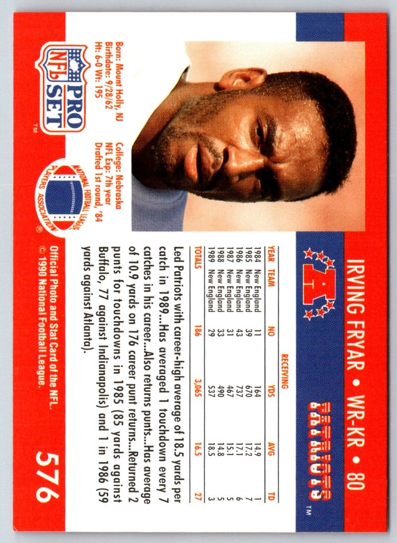 1990 Pro Set Irving Fryar