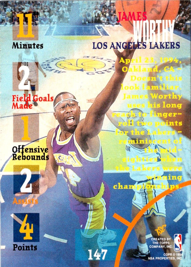 1994 Stadium Club Super Teams NBA Finals James Worthy