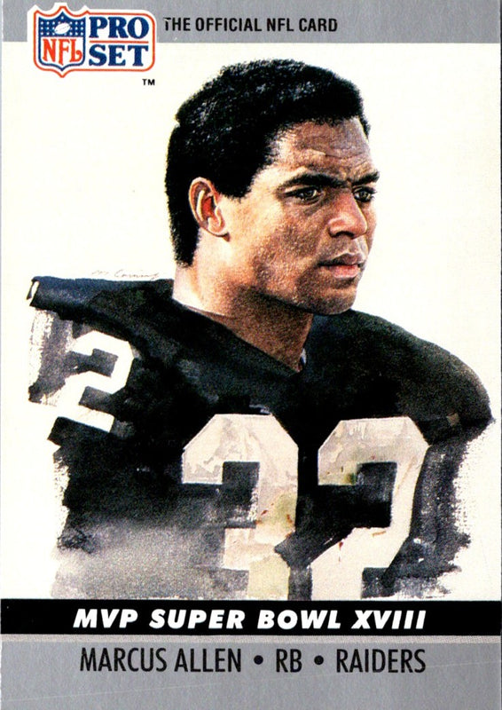 1990 Pro Set Super Bowl MVP Collectibles Marcus Allen #18