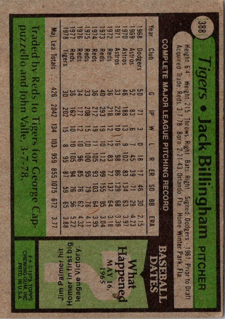 1979 Topps Jack Billingham