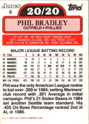 1989 Topps Ames 20/20 Club Phil Bradley