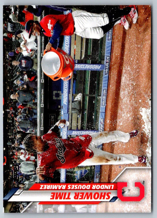 2020 Topps Update Shower Time (Jose Ramirez/Francisco Lindor) #U-256