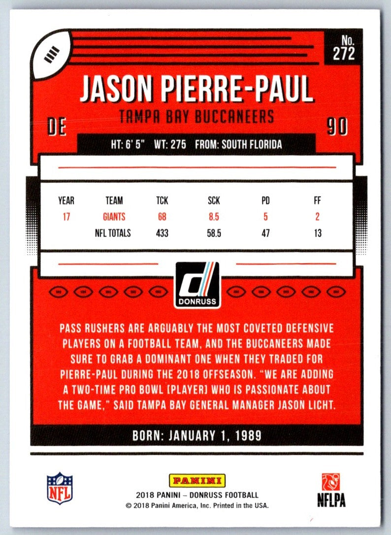 2018 Donruss Press Proof Blue Jason Pierre-Paul