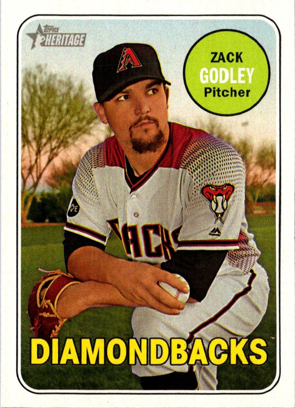 2018 Topps Heritage Magenta Backs Zack Godley #334