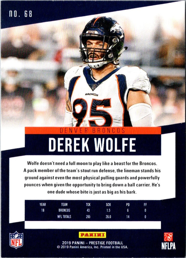 2019 Panini Prestige Derek Wolfe