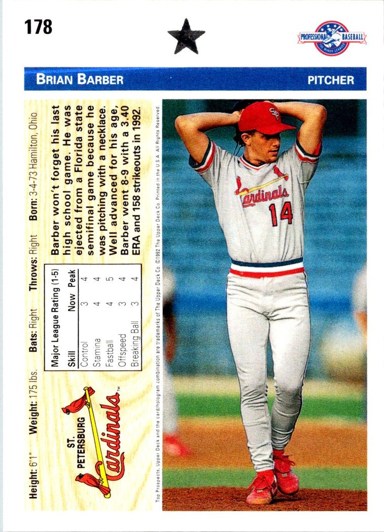 1992 Upper Deck Minors Brian Barber