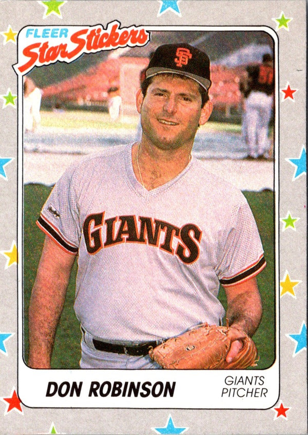 1988 Fleer Star Stickers Don Robinson #131