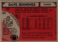 1980 Topps Dave Jennings #290 NM-MT
