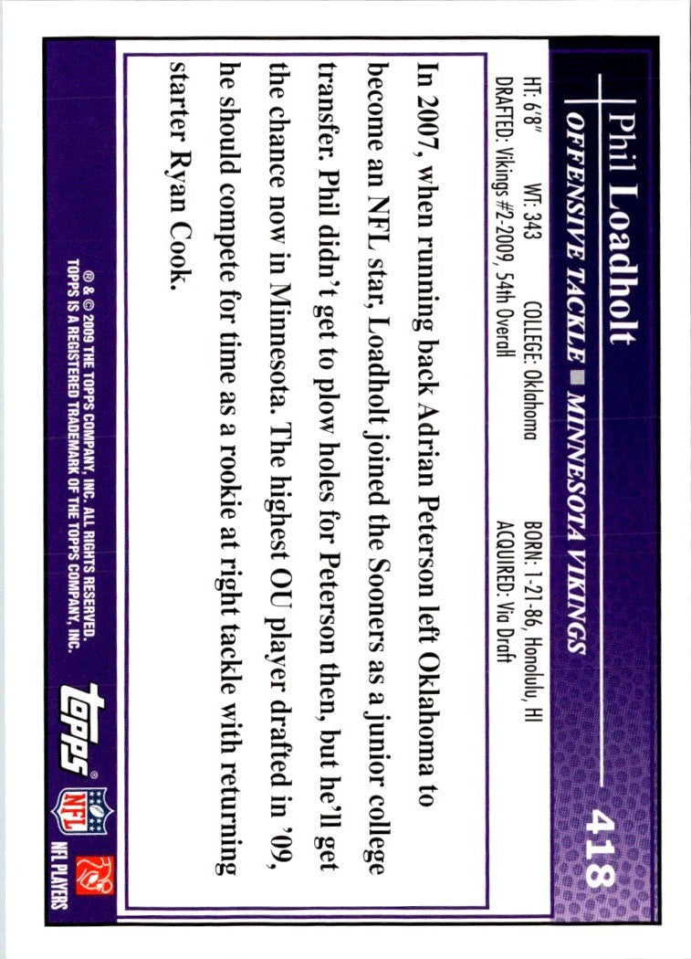 2009 Topps Phil Loadholt