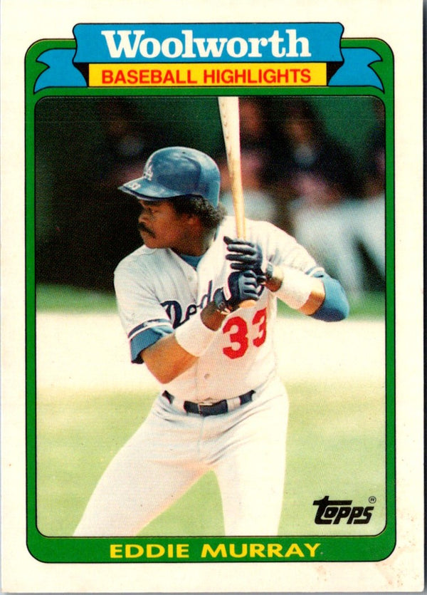 1990 Topps Woolworth Baseball Highlights Eddie Murray #16