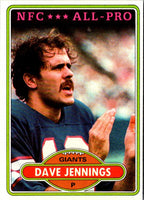 1980 Topps Dave Jennings #290 NM-MT