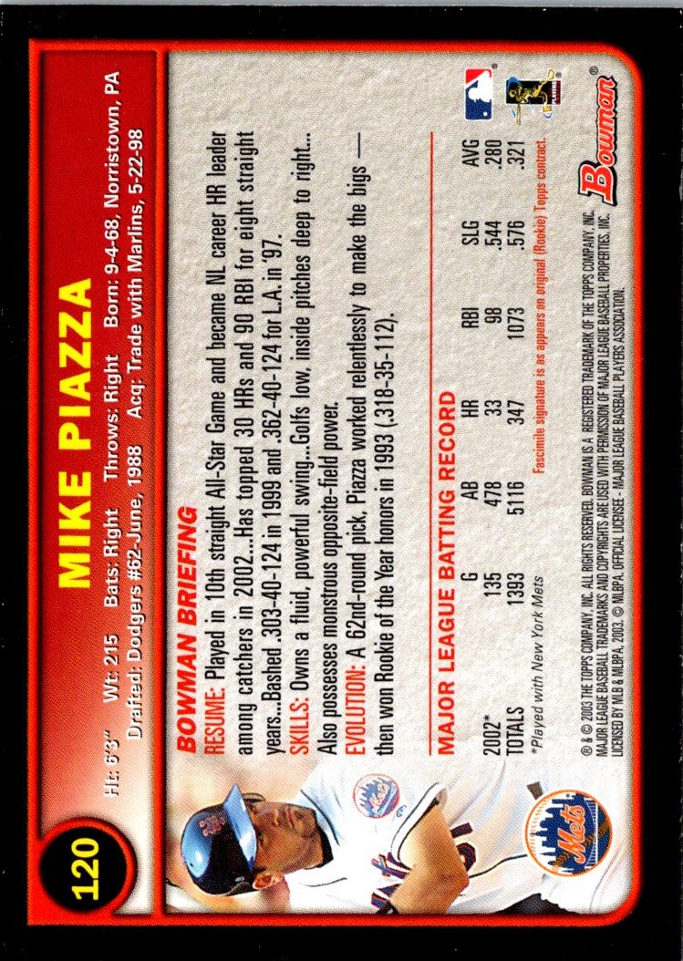 2003 Bowman Mike Piazza