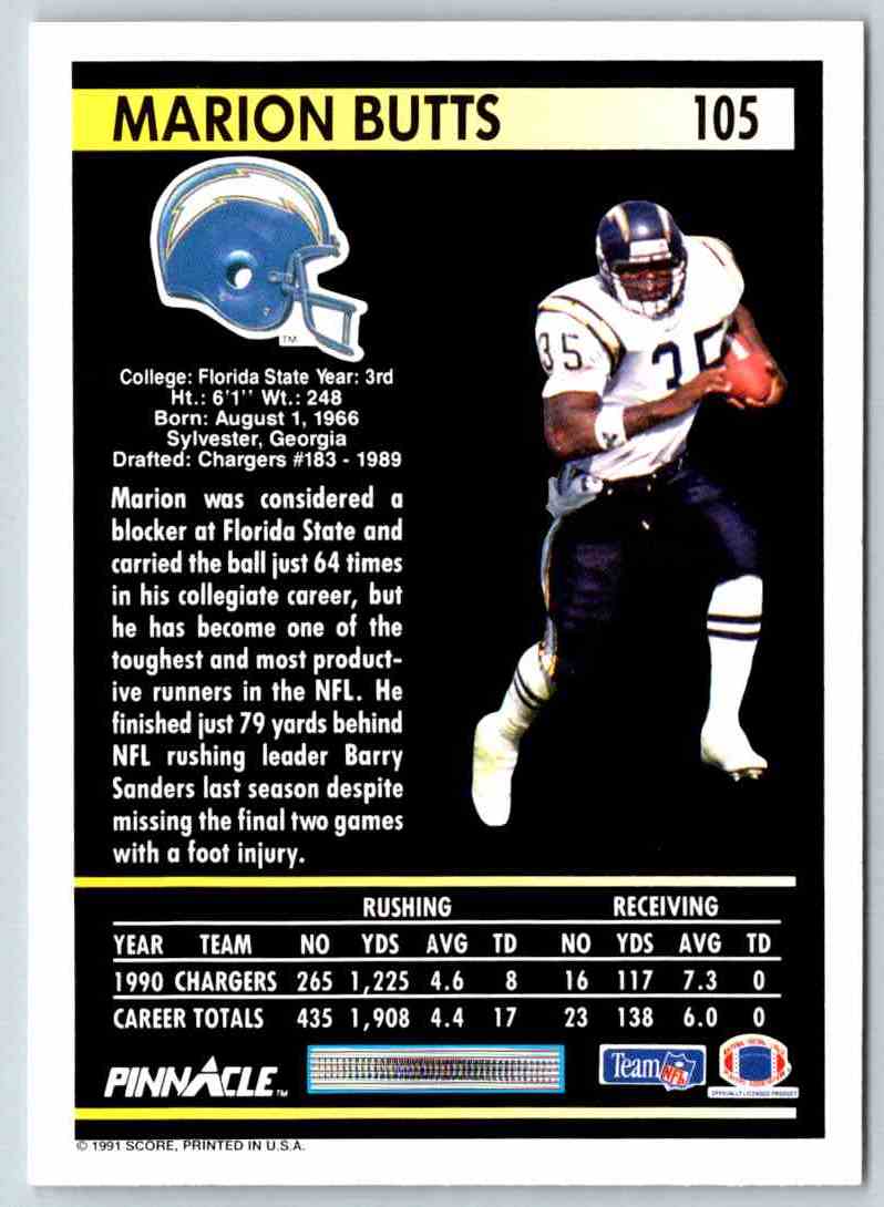 1991 Pinnacle Marion Butts