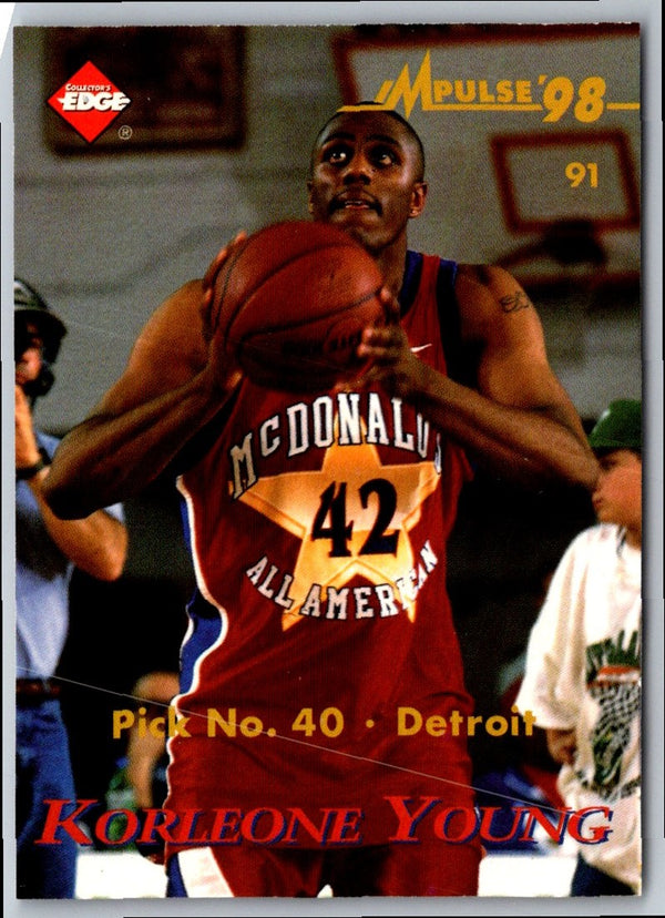 1998 Collector's Edge Impulse Korleone Young/Kobe Bryant #91