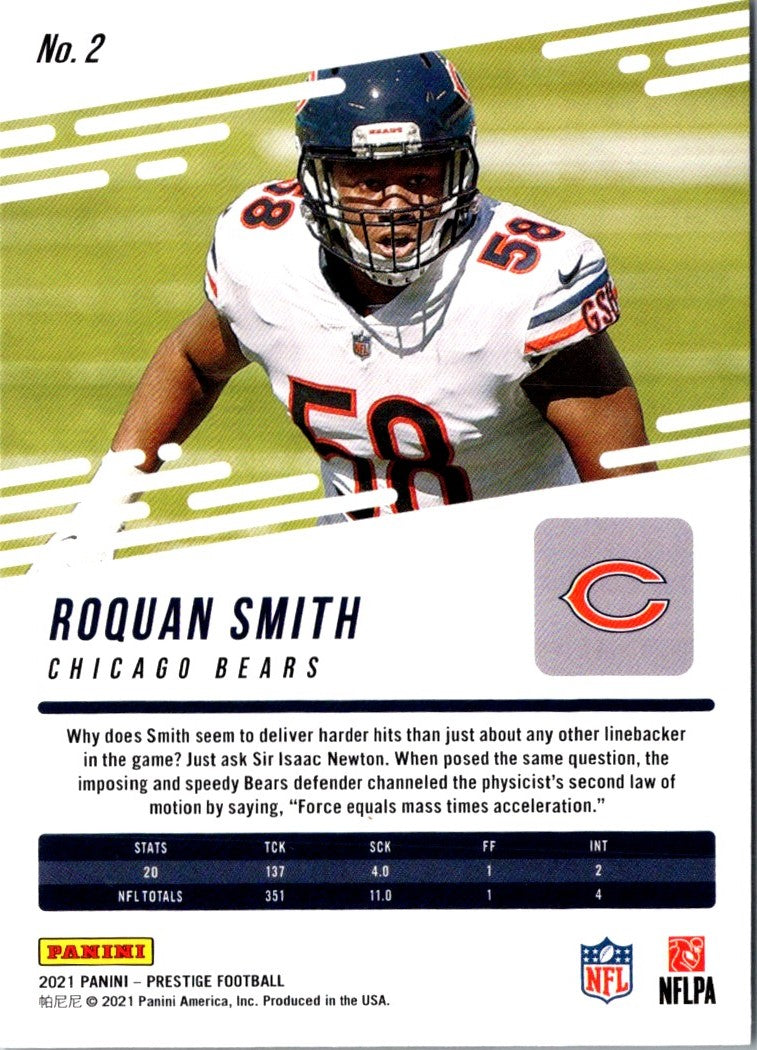 2021 Panini Prestige Roquan Smith