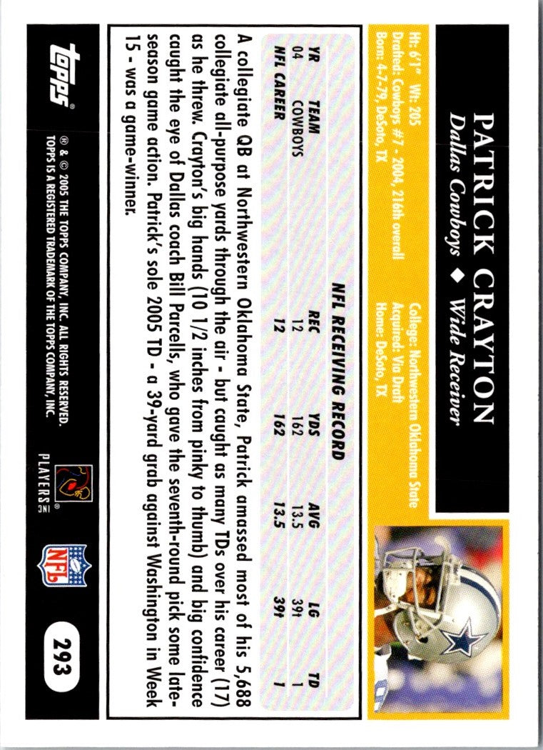 2005 Topps Patrick Crayton
