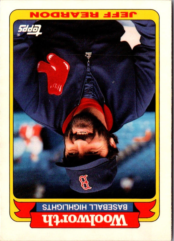 1991 Topps Woolworth Baseball Highlights Jeff Reardon #17