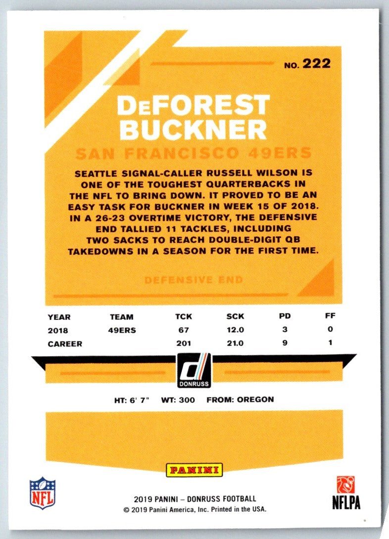 2019 Donruss DeForest Buckner