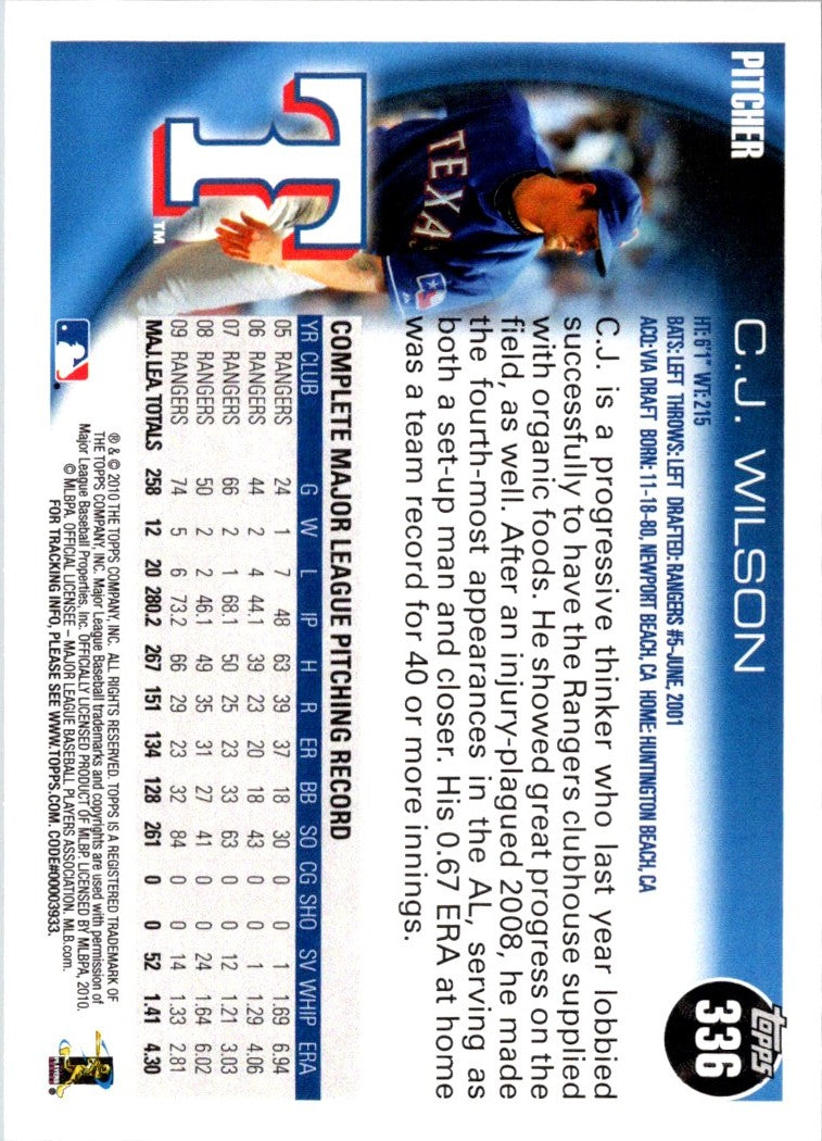 2010 Topps C.J. Wilson