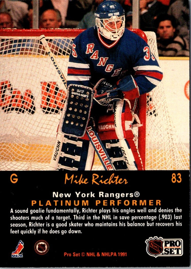1991 Pro Set Platinum Mike Richter
