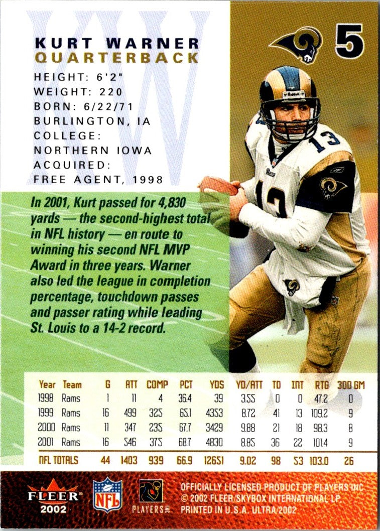 2002 Ultra Kurt Warner