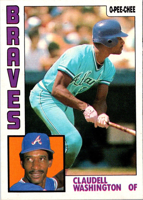 1984 O-Pee-Chee Claudell Washington #42