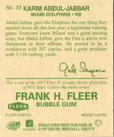 1997 Fleer Goudey II Karim Abdul-Jabbar #33