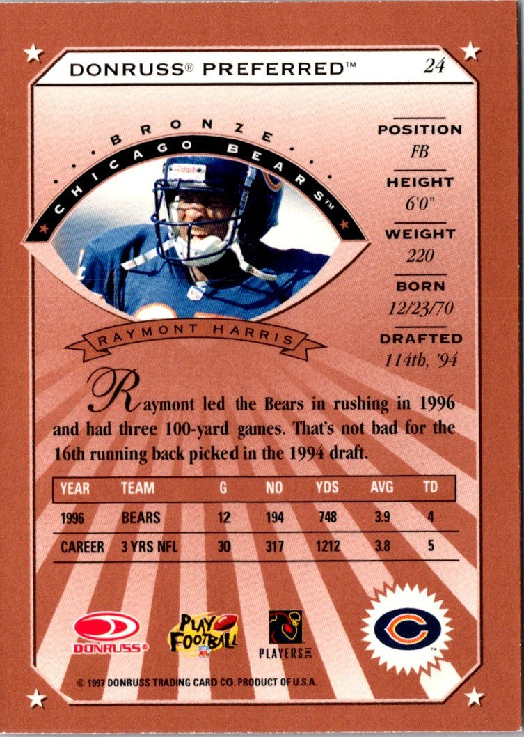 1997 Donruss Preferred Raymont Harris
