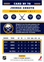 2012 Score Jhonas Enroth #79