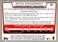 2012 Bowman Chrome Ryan Zimmerman #120