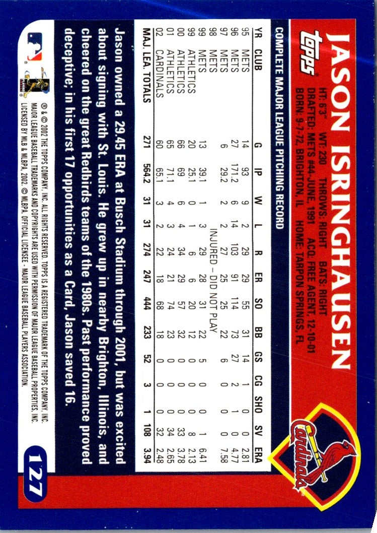 2003 Topps Jason Isringhausen