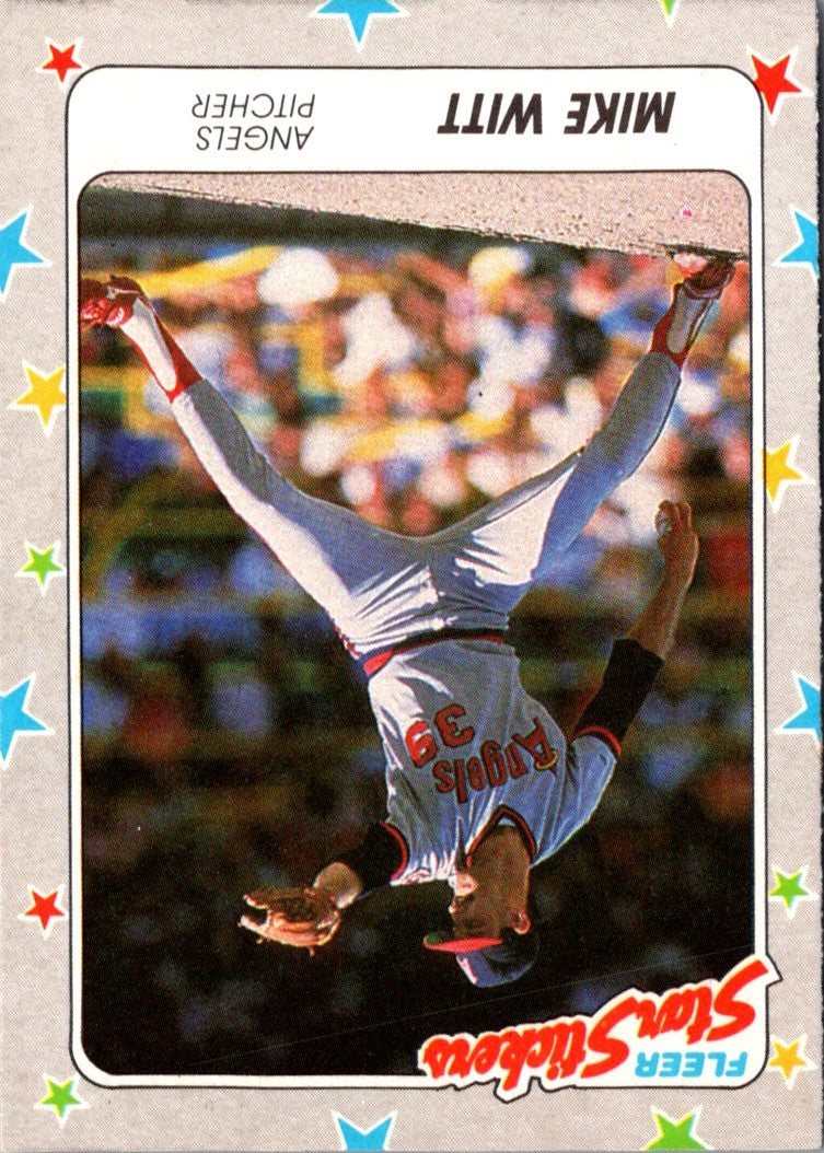 1988 Fleer Star Stickers Mike Witt