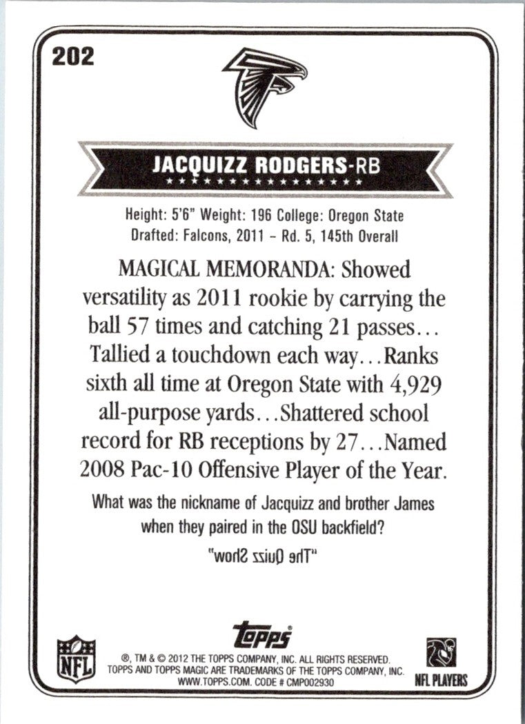 2012 Topps Magic Jacquizz Rodgers