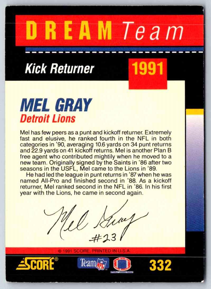 1995 Score Mel Gray