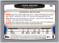 2013 Bowman Johan Santana #184