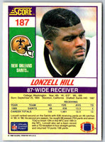 1990 Score Lonzell Hill #187