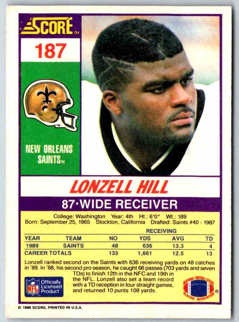 1990 Score Lonzell Hill